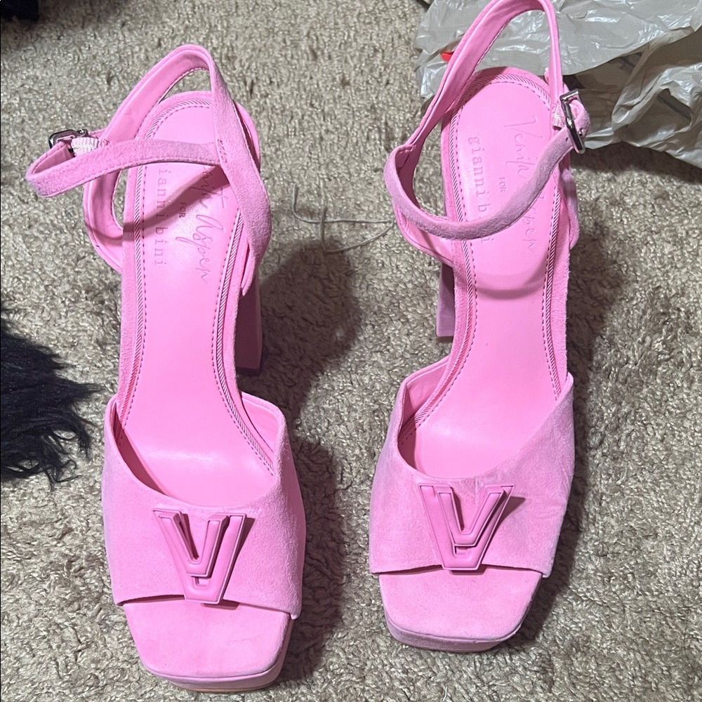 Gianni Bini Pink Open-Toe Heels